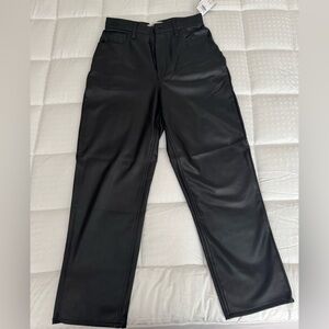 NWT Abercrombie curve love leather pants